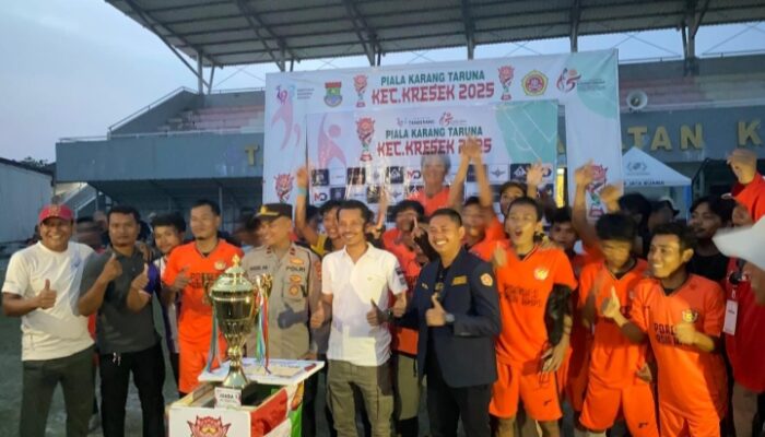 Tim Pemdes Pasir Ampo Raih Juara Piala Karang Taruna (Katar) Kecamatan Kresek 2025