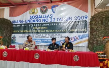 Squad Nusantara Kabupaten Tangerang Gandeng Polresta Tangerang Sosialisasikan UU Lalu Lintas