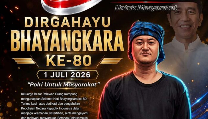 Peringati Hari Bhayangkara ke-80, Relawan Orang Kampung Apresiasi Dedikasi dan Sinergitas Polri dalam Penegakan Hukum